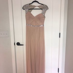 Blush color long dress